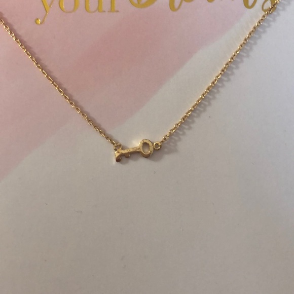 NWT KITSCH 14k Gold Key Necklace and Earrings Set - Picture 2 of 4